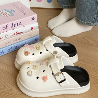 Dép sục nữ đế cao 5cm kèm charm Pizza Mita SR V2 kiểu sandal dễ thương năng động CS-202