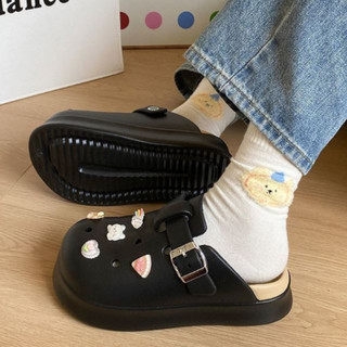 Dép sục nữ đế cao 5cm kèm charm Pizza Mita SR V2 kiểu sandal dễ thương năng động CS-202