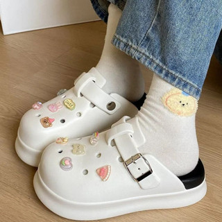 Dép sục nữ đế cao 5cm kèm charm Pizza Mita SR V2 kiểu sandal dễ thương năng động CS-202
