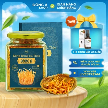 Đông trùng hạ thảo sấy khô Đông Á hộp 15g - Đông trùng sấy thăng hoa hỗ trợ bồi bổ cơ thể