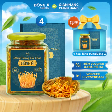 Đông trùng hạ thảo Đông Á sấy khô - Combo 4 hộp 15g đông trùng sấy thăng hoa - Hỗ trợ bồi bổ cơ thể, tăng cường sức khỏe