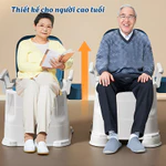 Bồn Cầu Cho Người Già ,Bô Vệ Sinh Trong Phòng, Bô Cho Người Đi Lại Khó Khăn, Có Tay Vịn Đệm Tựa Lưng — ảnh 3