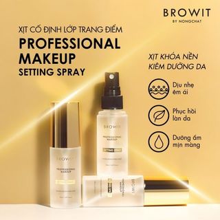 Xịt Khóa Nền Browit by Nongchat, Xịt Cố Định Lớp Nền Trang Điểm Professional Makeup Setting Spray 50ML