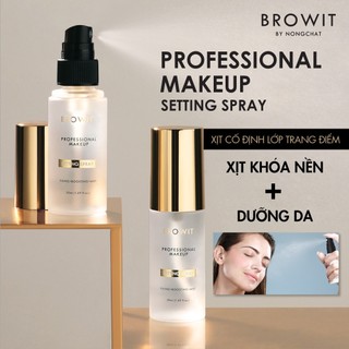 Xịt Khóa Nền Browit by Nongchat, Xịt Cố Định Lớp Nền Trang Điểm Professional Makeup Setting Spray 50ML