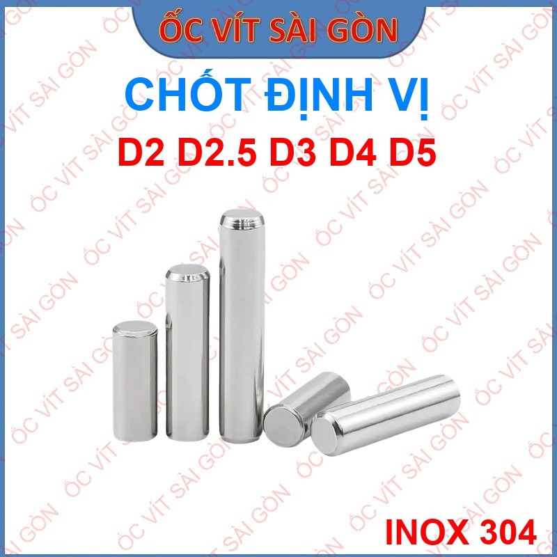 Chốt Trụ Inox 304 Size 4mm - Pin Định Vị (Dowel Pin) - Dùng Cho Khuôn ...