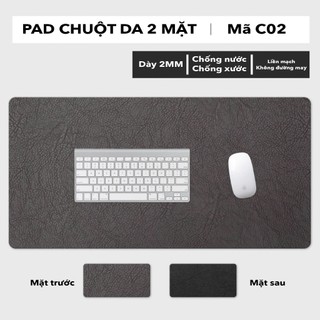 Thảm Lót Chuột Da PU 2 Mặt 30x60cm - Giống da thật 90% - Chống Nước - Chống Trầy