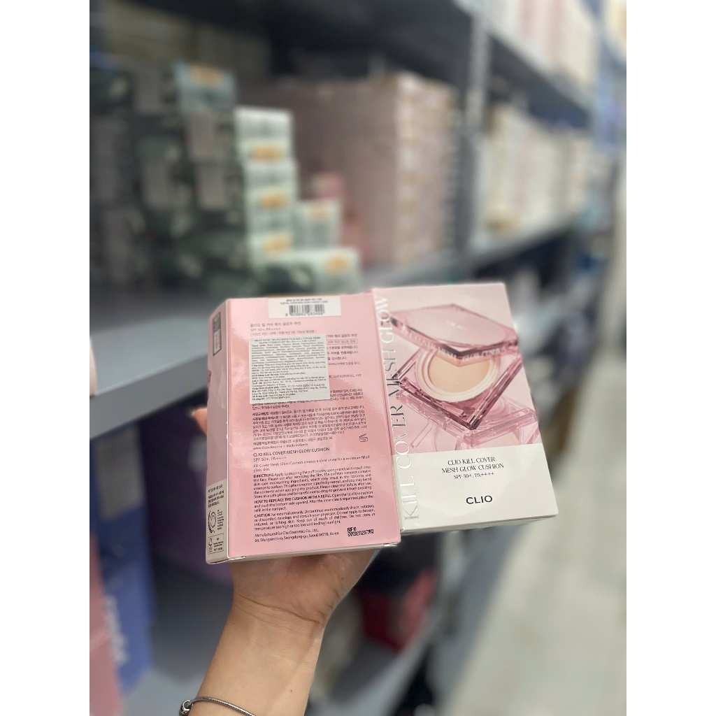Phấn nước Cushion CLIO Kill Cover Skin Fixer/Mesh Glow/High Glow Cushion/Founwear/ Original 5g 14g 15g
