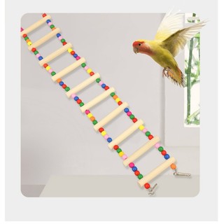 Thang Gỗ Leo Trèo Treo Lồng Chim Cảnh - Dùng Cho Vẹt/Sun Conures/Cockatiel/Budgie/Lovebird