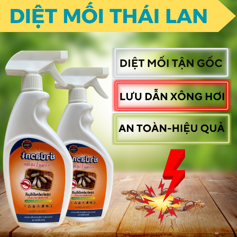 Diệt Mối Mọt THÁI LAN, Diệt Mối Cửa Gỗ, Sàn Gỗ, Tủ Quần Áo, Tủ Bếp, Tường Trần Nhà, Mối Xông Gốc Cây