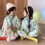 Bộ mặc nhà Cardigan, chất đũi hàn mịn mát mẻ thấm hút mồ hôi cho bé - Chu Chu Babi