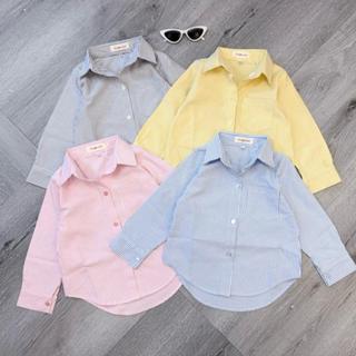A96-[tomnaukid] Áo sơ mi Sọc Basic cho bé trai bé gái size từ 9-36Kg