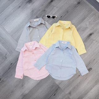 A96-[tomnaukid] Áo sơ mi Sọc Basic cho bé trai bé gái size từ 9-36Kg