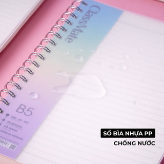 Sổ Lò Xo Bìa Nhựa 100gsm 200 Trang CLASSMATE, Sổ Tay A5/B5 Kẻ Ngang, Caro, Dot Grid Dùng Ghi Chép