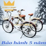 xe đạp nữ mini coolki Kiểu Dáng Thời Trang Vành 24,26inh Bộ Đề 7 Cấp + giỏ xe xe đạp học sinh nữ — ảnh 3