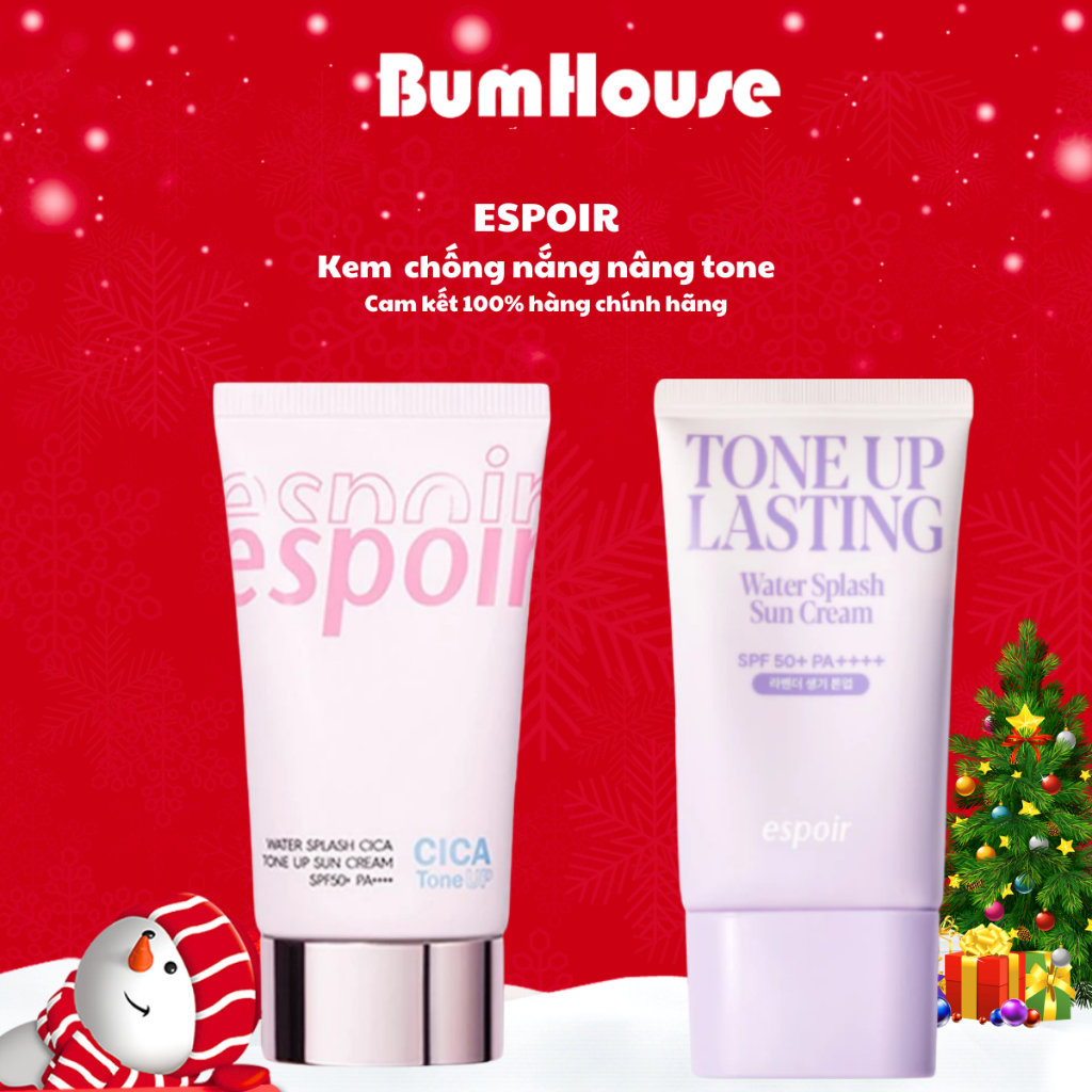 Kem Chống Nắng Nâng tone Espoir Water Splash Cica Tone Up/Tone Up Lasting Water Splash Sun Cream SPF50+ PA++++ 50ml/60ml
