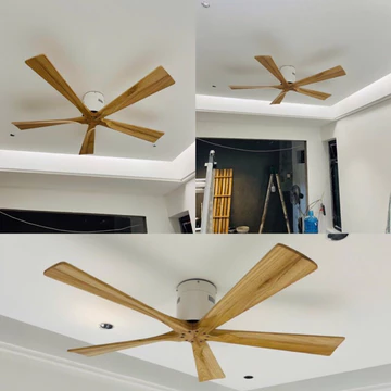 [Trần Thấp-Cánh Gỗ] Quạt Trần 5 Cánh Gỗ Cao Cấp. Động Cơ Lõi Đồng.Lắp Trần Thấp,Nhà Chung Cư,Nhà Hàng.Quán Cafe…