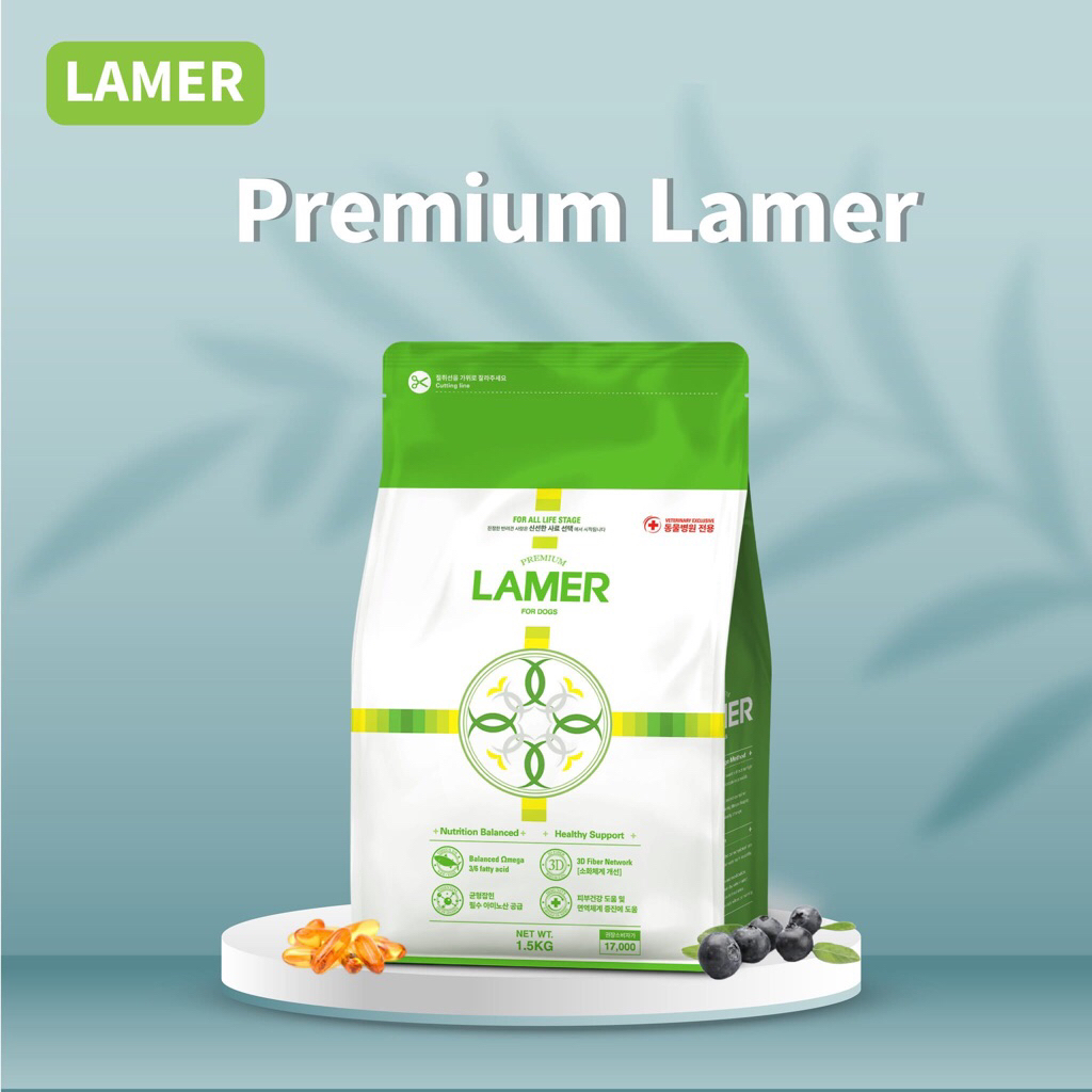 Thức ăn khô cao cấp cho cún Premium Lamer bổ sung dinh dưỡng & tăng cường miễn dịch túi 1.5kg