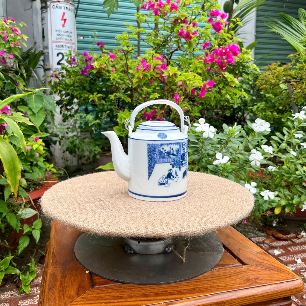 Ấm Tích Ủ Chè Xanh, Ấm Tích Gốm Sứ Bát Tràng, Ấm Tích Sứ CAO CẤP, Ấm Tích Hãm Trà Xanh, Ấm Tích Pha Trà, Giao Hoa