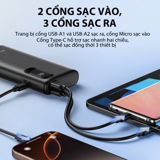 [Chúng chỉ 3C] Pin sạc dự phòng RT102 10.000mAh sạc nhanh 15W thiết kế đẹp