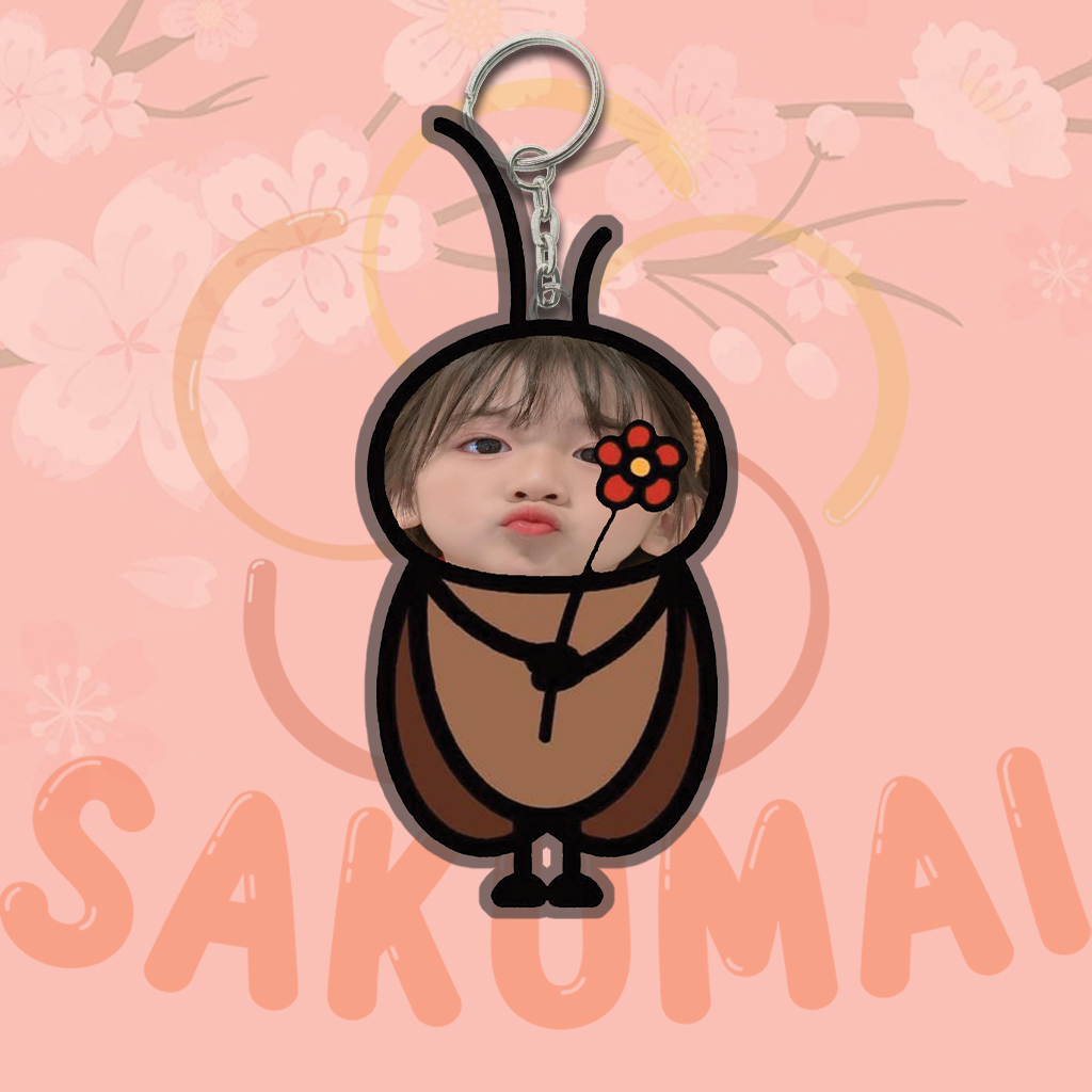 Móc Khoá Đôi, Móc Khoá Chibi Ghép Mặt Theo Yêu Cầu In 2 Mặt Acrylic Dễ Thương Cute Dùng Làm Quà Tặng Bạn Bè - SakuMai