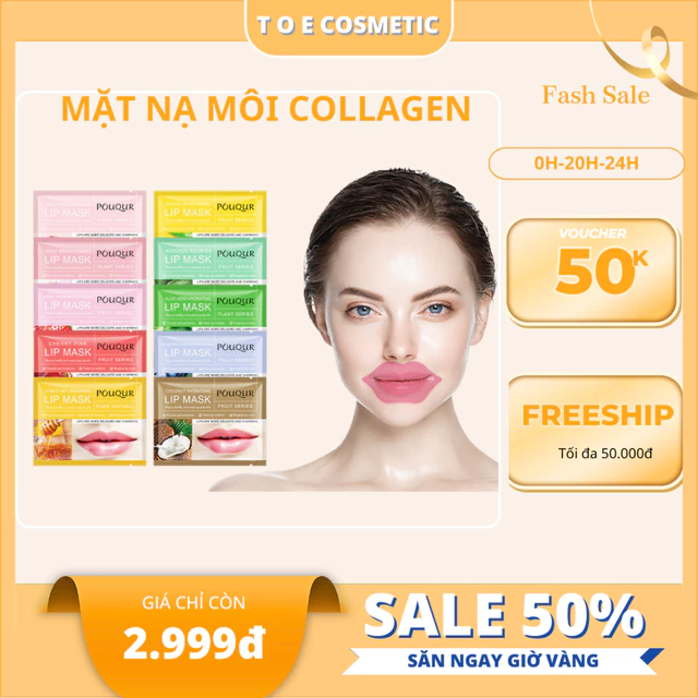 Mặt nạ thạch môi collagen mặt nạ mắt trái cây cung cấp dưỡng ẩm chống khô môi cho đôi môi căng bọng