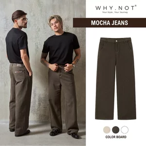 Quần Kaki Nam Ống Suông WHY NOT Màu Nâu Mocha - MOCHA KAKI JEANS WHY.NOT - Quần Jean Nam Ống Rộng