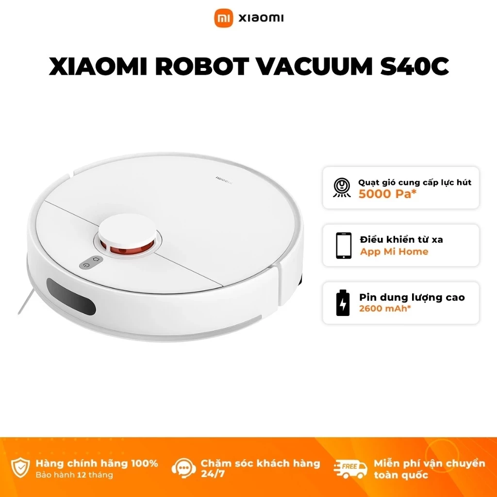 Robot Hút Bụi Lau Nhà Xiaomi Robot Vacuum E5 / E10 / E10C / S20 Plus - Dọn Sạch Mọi Vết Bẩn - Bảo Hành 12 Tháng