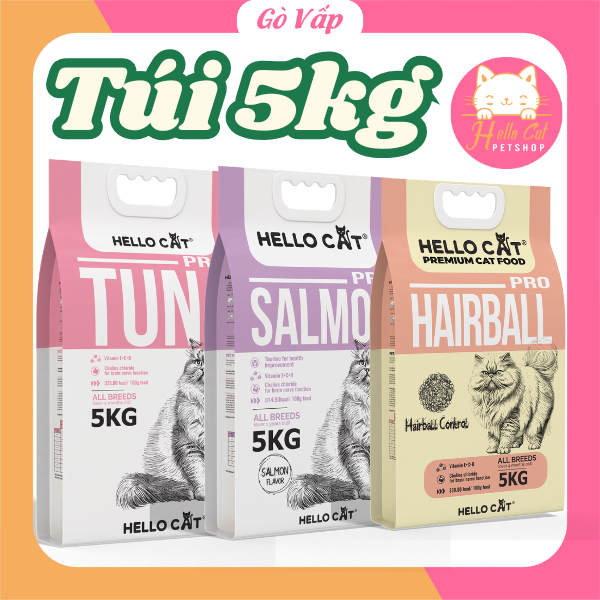 Hạt Cho Mèo Hello Cat Túi 5Kg Siêu Tiết Kiệm Thức ăn Hạt Khô Cho Mèo ...