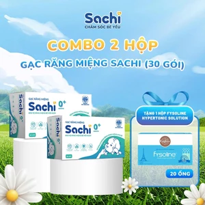 Gạc Rơ Lưỡi SACHI Dịch Chiết Lá Hẹ Dùng Vệ Sinh Răng Miệng An Toàn Cho Bé Từ 0 Tháng Tuổi