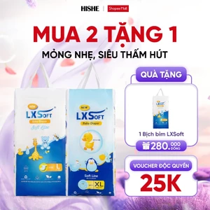 Combo 2 Bỉm/ Tã quần dán LXSoft Hàn Quốc mềm mỏng, thoáng khí, Không hăm tã, Bỉm organic, Không hằn da