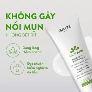 Kem Dưỡng BABE Stop AKN Mattifying Moisturiser cho da dầu giảm mụn 50ml