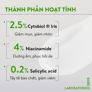 [ TẶNG KÈM CỘT TÓC - ĐƠN HÀNG 19K] Kem Dưỡng BABE Stop AKN Mattifying Moisturiser cho da dầu giảm mụn 50ml