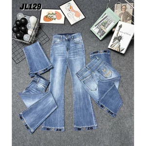 Quần Jeans Nữ, quần bò nữ thêu lai và túi thời trang