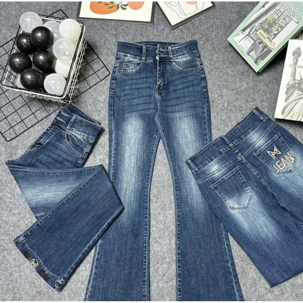 Quần Jeans Nữ, quần bò nữ thêu lai và túi thời trang