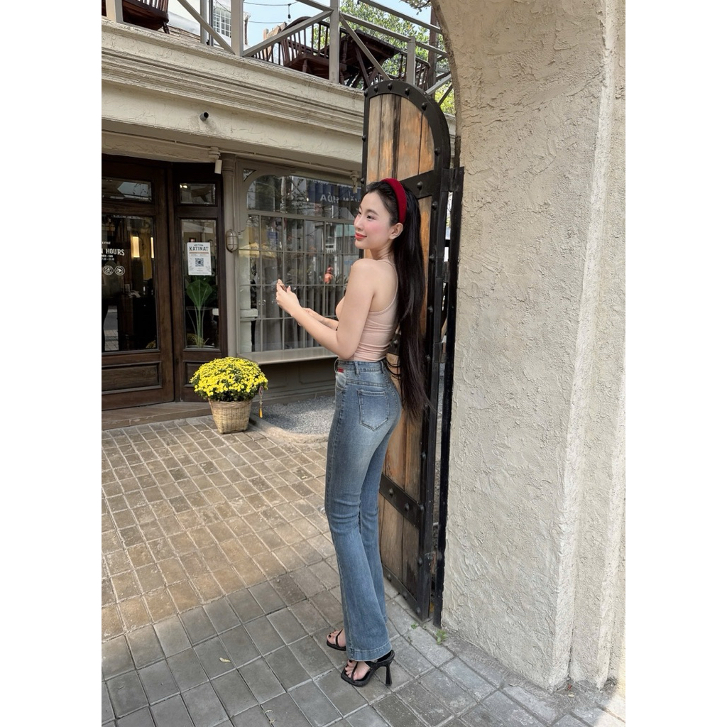 Quần Jeans Nữ Lưng Cao Co Giãn Tôn Dáng Nâng Mông