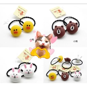 Dây cột tóc hình cony, bear, doraemon, kitty, duck, kawai (1 cặp 2 sợi)