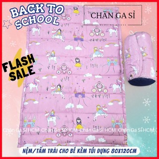🌸XINH YÊU🌸Nệm Cho Bé Đi Học Nằm Êm Ái, Vải Lyocell Micro Thoáng Mát, Tặng Túi Đựng _ Chăn Ga Sỉ HCM
