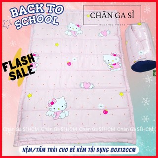 🌸XINH YÊU🌸Nệm Cho Bé Đi Học Nằm Êm Ái, Vải Lyocell Micro Thoáng Mát, Tặng Túi Đựng _ Chăn Ga Sỉ HCM