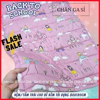 🌸XINH YÊU🌸Nệm Cho Bé Đi Học Nằm Êm Ái, Vải Lyocell Micro Thoáng Mát, Tặng Túi Đựng _ Chăn Ga Sỉ HCM