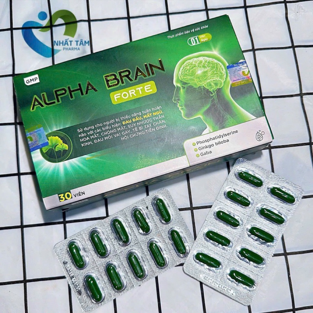Viên uống Bổ Não Alpha Brain Forte giúp hoạt huyết ,tăng tuần hoàn máu ...