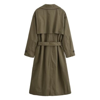 Áo mangto Zara made in Morocco kaki dù chống thấm 1 lớp dày dặn