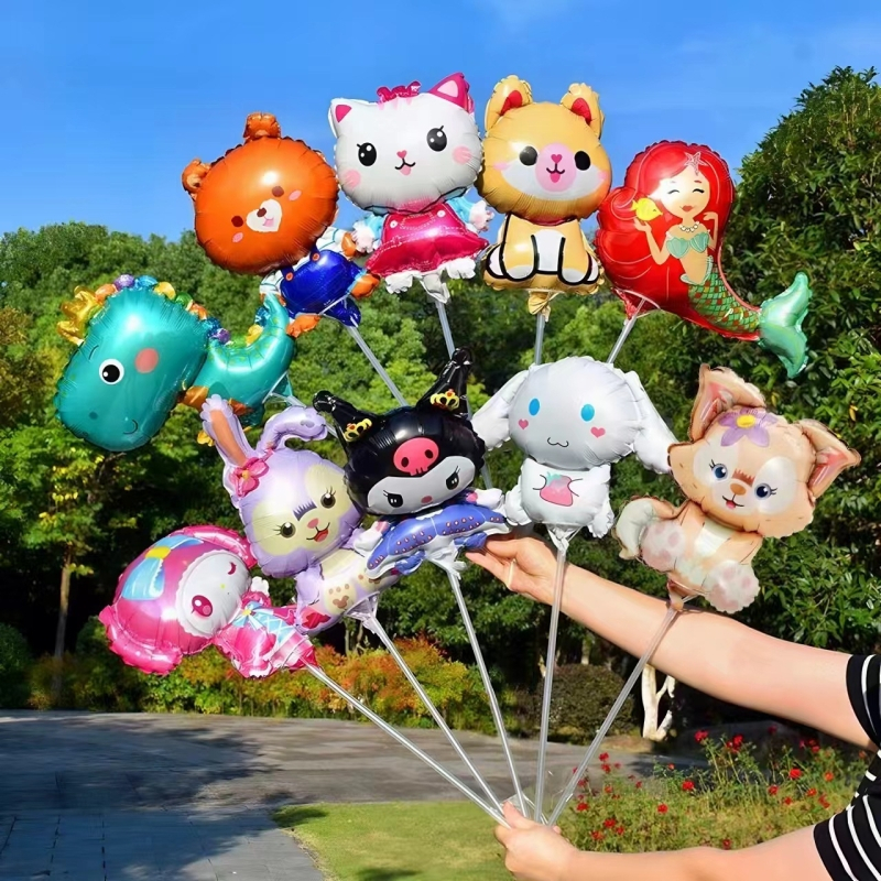 Set 50 que gài bóng bay cầm tay đủ màu sắc  - Kem Shop K113