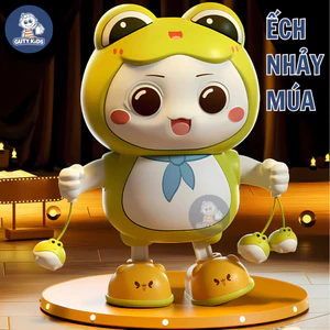 Đồ Chơi Âm Nhạc Robot Ếch Nhảy Múa GutyKids Chất Liệu Nhựa ABS, Di Chuyển Nhún Nhảy, Phát Nhạc Tiếng Việt Cho Bé