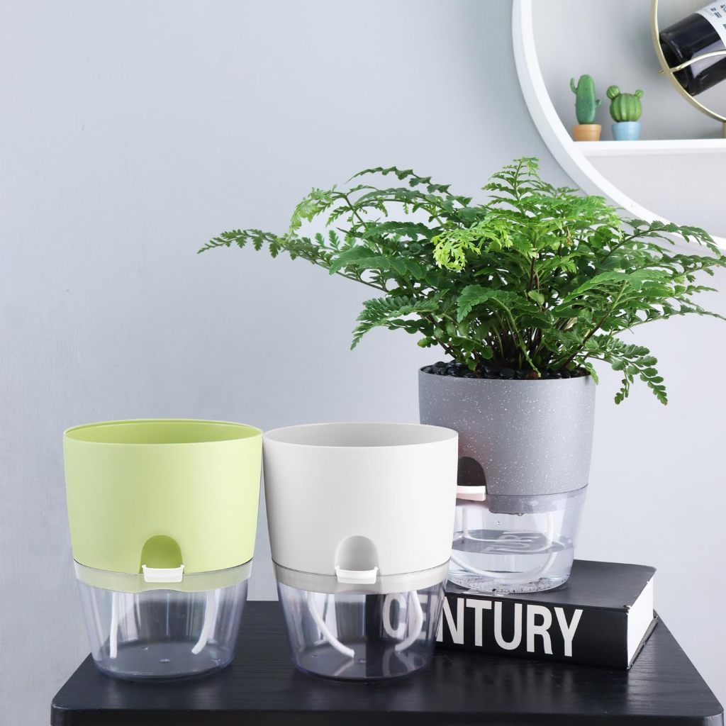 Chậu tự tưới MONROVIA A7 – Cao cấp, sang trọng. Decor cây cảnh, hoa, lan, bàn làm việc, văn phòng