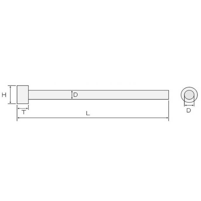 Chốt đẩy SKD-61_MLM,chất liệu thép ứng dụng trong ngành khuôn đúc