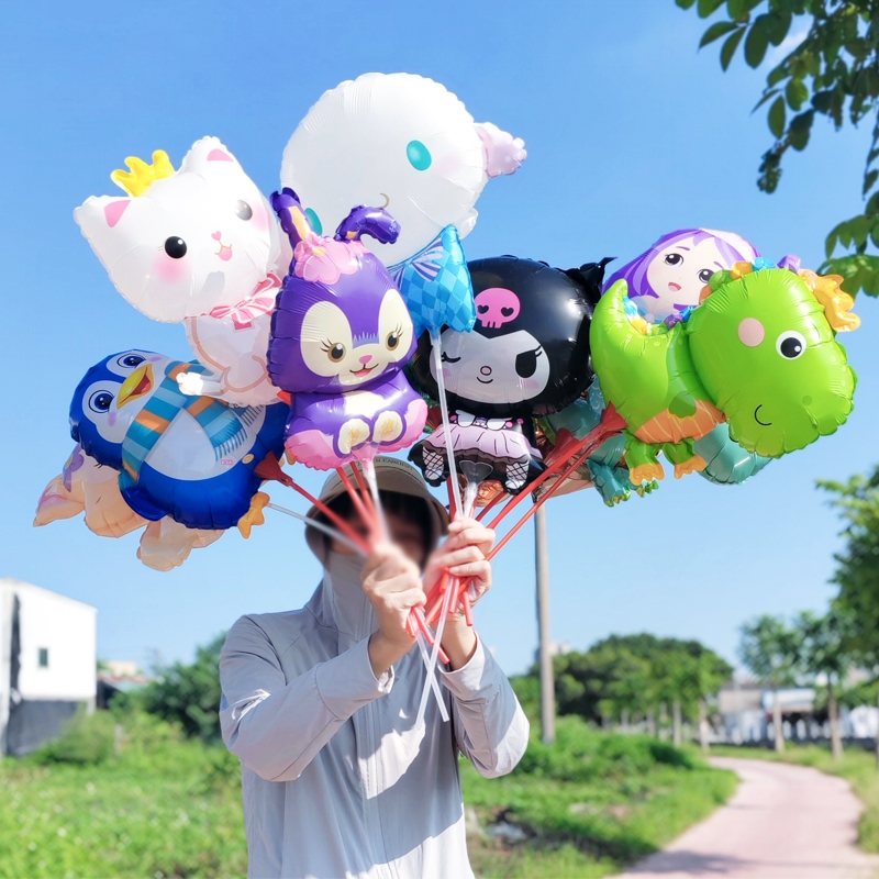 Set 50 que gài bóng bay cầm tay đủ màu sắc  - Kem Shop K113