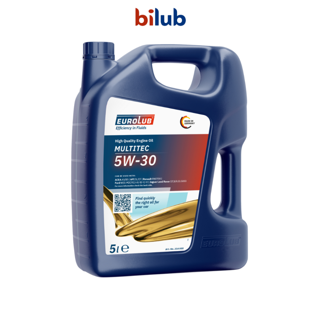 Huile Moteur EUROLUB MULTITEC SAE 5W-30 (Ford) - 1 Litre - Fabriquée En Allemagne - Pour Moteurs Essence Et Diesel - Homologation Ford WSS-M2C913-D