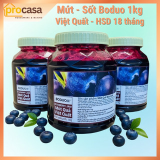 1kg - Mứt Quả Việt Quất Boduo – Blueberry Jam – Pha Chế Trà Trái Cây, Topping Yogurt - Nguyên liệu chính hãng