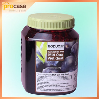 1kg - Mứt Quả Việt Quất Boduo – Blueberry Jam – Pha Chế Trà Trái Cây, Topping Yogurt - Nguyên liệu chính hãng