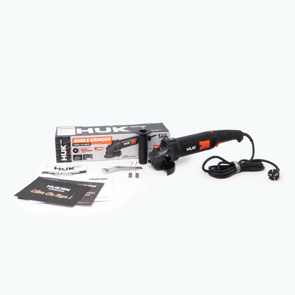 Máy Mài Điện HUKAN G3-A100TD (Gen3) | Công Suất 1200W – Lưỡi 100mm – Tốc Độ 10000 V/p – Chính Hãng, Bảo Hành 12 Tháng